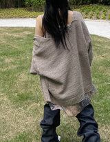 サマールーズショールニットカーディガン / Summer Loose Shawl Knit Cardigan