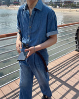 LE コールマンデニム半袖シャツ / LE Coleman Denim Short-Sleeved Shirt (Set - Up / 1 color)