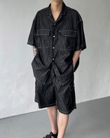 デニムカーゴショーツ/SI denim cargo shorts