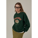 ピーチドローイングスウェットシャツ / PEACHES DRAWING SWEATSHIRT_DEEP GREEN