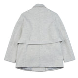 BELTED HALF COAT - LIGHT MELANGE (6636724650102)