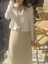 ディアスプリングフラワーバンディングロングスカート / Dear Spring Flower Banding Long Skirt (3 colors)