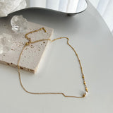 イノセントパールハートツーウェイネックレス/go Innocent pearl heart two-way y guest look necklace(Gold color)