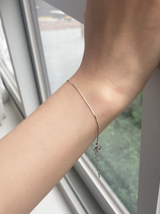 [92.5silver] curve line bracelet