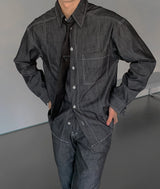 ASCLO Non Fade Linen Long Sleeve Shirt (3color)