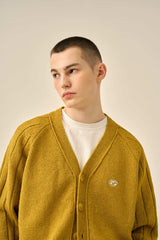 RAGLAN PATTERN BOOKLE CARDIGAN - OLIVE