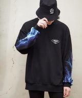 稲妻袖プリントトレーナー / LIGHTNING SLEEVE SWEATSHIRT (4580956602486)