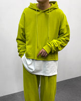 オールインワンクロップドフーディ/FL All-in-One Cropped Hoodie (4 colors)