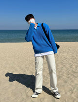 ブレンドオープンカラニット/BLEND OPEN KARA KNIT(7COLOR)