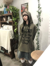 アイズオーバーサイズフィットワッフルニットフーディ