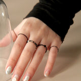 菊キュービッククリスタルリング10オールブラック/[CCNMADE] 菊 Cube Crystal Ring 10.ALL BLACK (6635910168694)