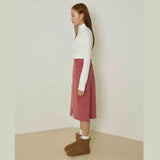 エボニーシャーリングタートルネックトップ/Ebony shirring turtleneck top (white)