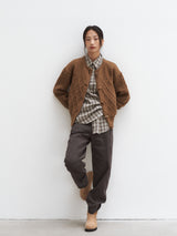 PIE WOOL CARDIGAN [ CINAMON ]