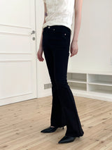 カンリーローライズコットンスパンブーツカットパンツ/Kanley Low Rise Cotton Span Bootcut Trousers