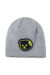 テディベアワッペンビーニー / T.D BEAR Wappen Beanie_Grey (6678723297398)