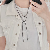 Black Marble Gemstone Necklace