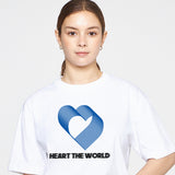 オーバーラップハートライン半袖Tシャツ