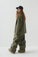ロゴカラーコットンベーシックジャケット/BSR2223FWJK065 LOGO COLLAR COTTON BASIC JACKET KHAKI