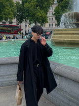 ASCLO Shoulder Maxi Long Coat (2color)