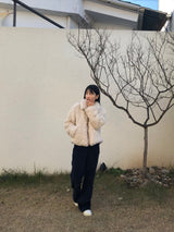 Softly corduroy boot-cut pants