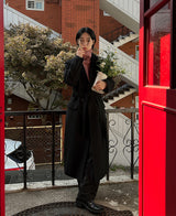 ウールローブヒッデンコート/Wool robe hidden coat (2 color)