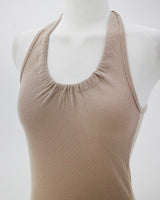 シャーリングホルターネックスリーブレス / Shirring halterneck sleeveless (5color)