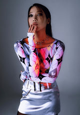 CHROME ARGYLE CROP TOP (BLUE) (6699120459894)