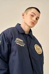 OVER PATCH PADDED BLOUSON - BLUE