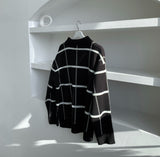 87 Check Half Zip Up Collar Knit (3color)