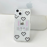 Black - Square Rabbit Phone Case