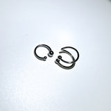 Silver pierced shape ear cuff (set)
