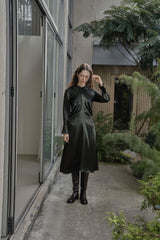 ドレーパリードレス/DRAPERY DRESS_DEEP GREEN