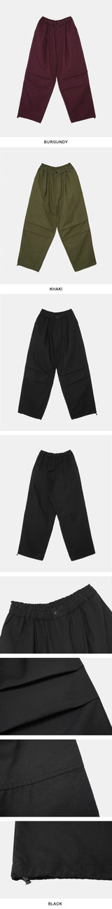 Balloon Cotton String Pintuck Pants