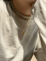 [92.5silver] melting necklace (gold)