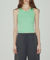 ロゴノースリーブトップ / LOGO SLEEVELESS TOP (GREEN)