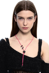 NO.482 [BLACK] STAR CODE LOCK NECKLACE