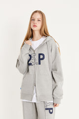 センスロゴフ―ドジップアップ/25P SENSE LOGO HOOD ZIP UP_GRAY