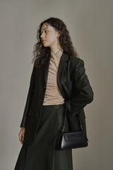 ウールツイルセットアップスカート/WOOL TWILL SETUP SKIRT_DEEP KAHKI