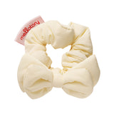CUSHIONY RIBBON HAIR SCRUNCHY (IVORY)