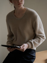 コージーラウンドニット / Cozy round knit (6639411986550)