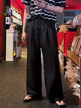 クーリングアイスツータックバンディングワイドパンツ / LMN Cooling Ice Two Tuck Banding Wide Pants (4 colors)