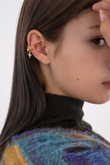 3ラインドロップチェーンウィズペンダントイヤーカフ/3 line drop chain with pendant earcuff