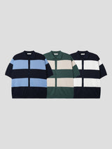 ストライプカラーカーディガン/Stripe collar cardigan 3color