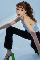 ウェーブブーツカットパンツ / wave bootscut pants_black