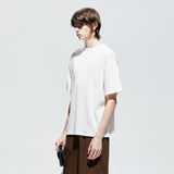 ジャカードニットTシャツ / jacquard knit t-shirt ivory