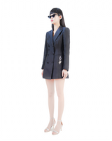 WOOL-SILK DOUBLE BREASTED JACKET WITH METAL TAG (6624148848758)