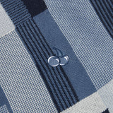 CHECK PATTERN KNIT LONG SKIRT [BLUE]