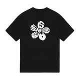 バッグフラワーロゴライフドローイングショートスリーブTシャツ/Bag Flower Logo Life Drawing Short Sleeve Tee