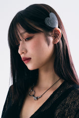 NO.439 [BLACK] HEART SHIELD HAIR PIN