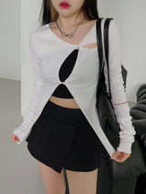 エンジェル スリット Tシャツ / Angle slit T-shirt (2color)